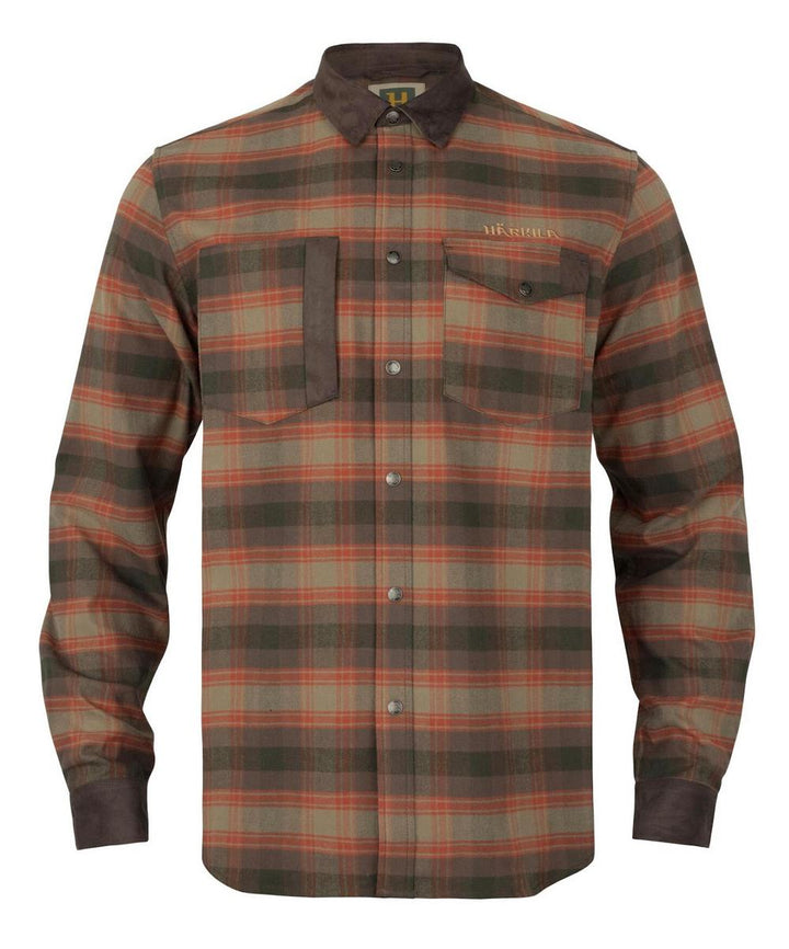 Harkila Aivak L/S shirt Autumn orange check