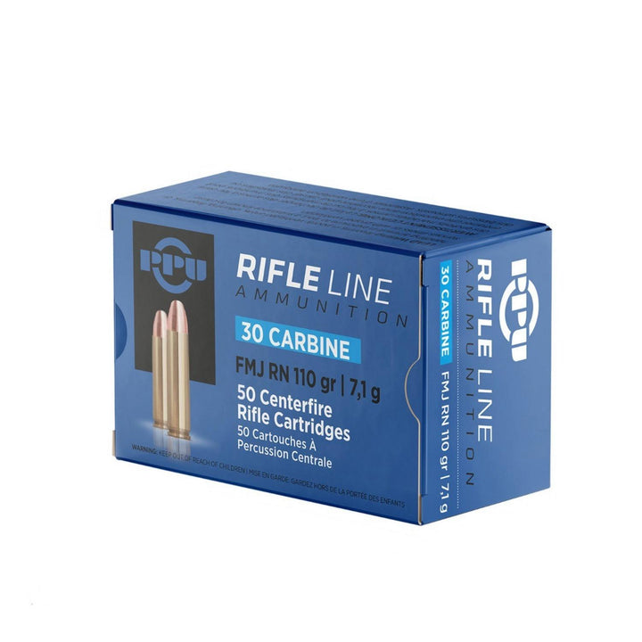 PPU Prvi Partizan .30 Carbine 110gr FMJ Round Nose Ammo, 20 Rounds