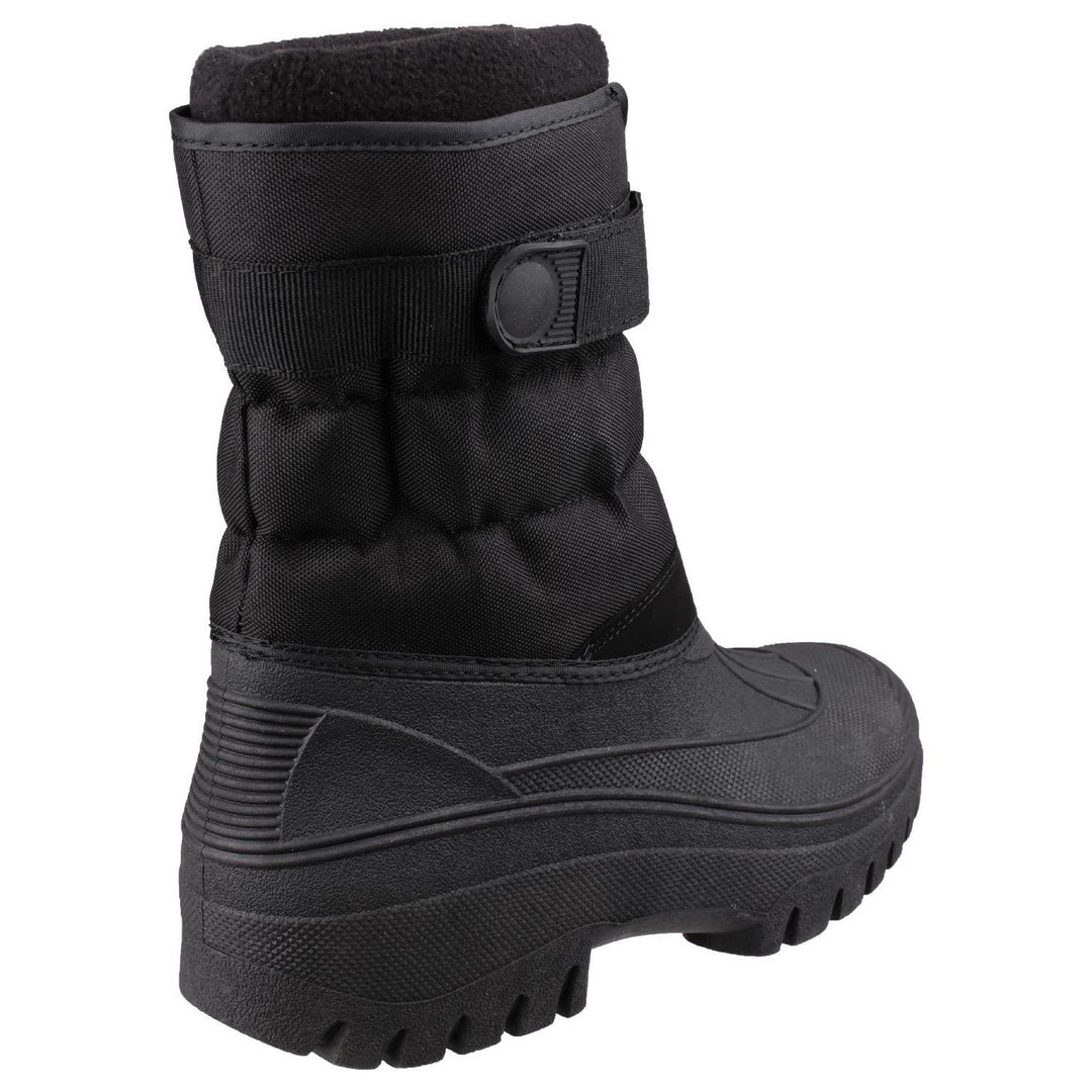 Cotswold Chase Touch Fastening Zip-Up Winter Boot Black – view 5