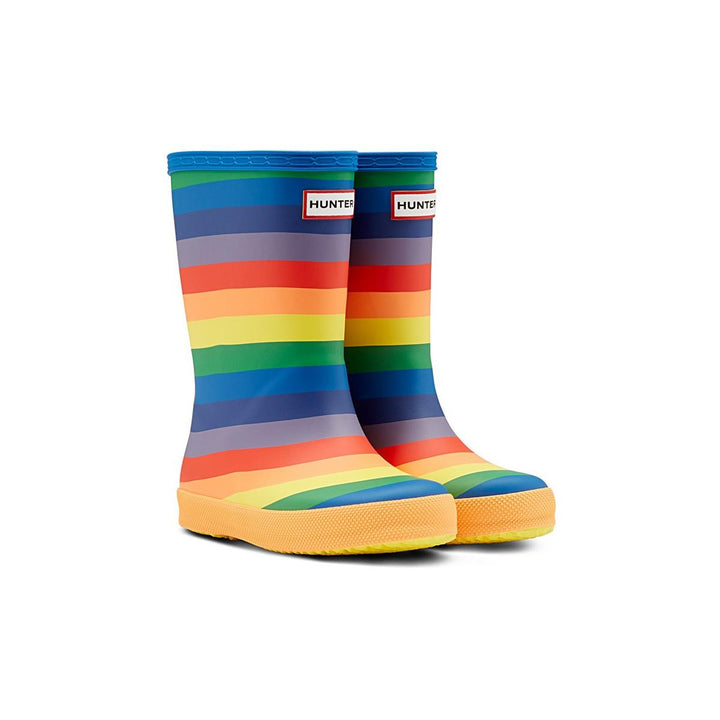 Hunter Original First Classic Rainbow Print Wellington Boots