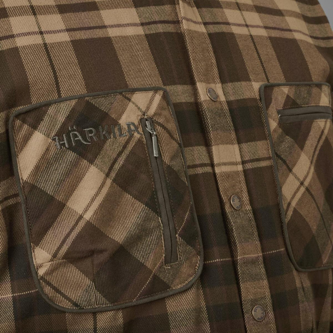 Harkila Pajala shirt Beige w/brown