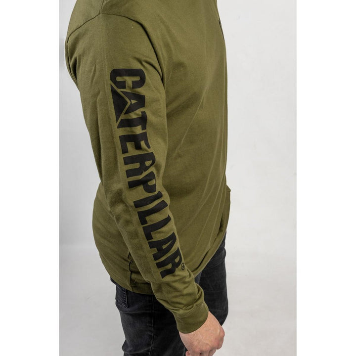 Caterpillar Trademark Banner Long Sleeve T-Shirt Chive