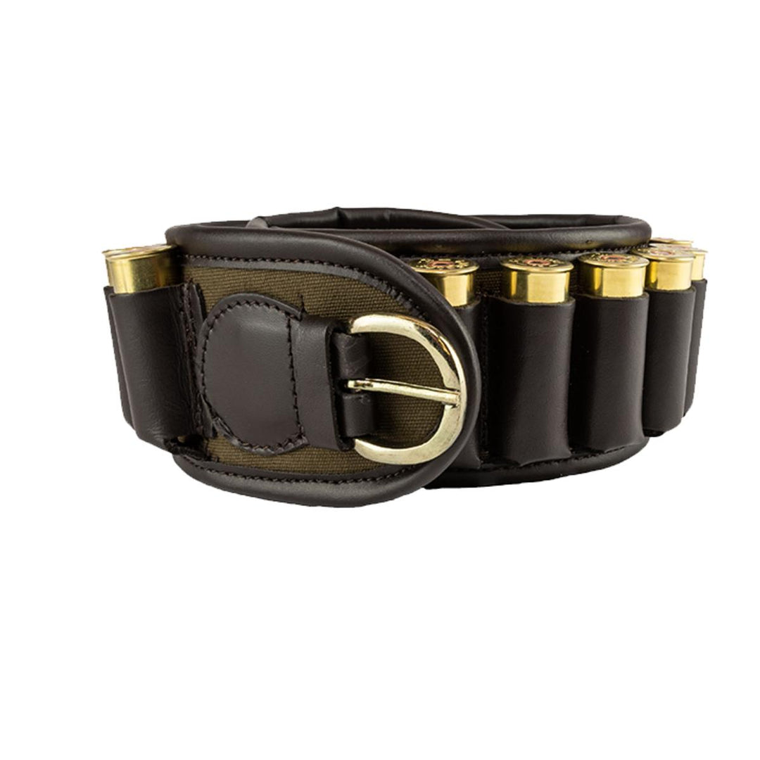 Jack Pyke Canvas Cartridge Belt - Green Holds 24 cartridges, 12 Gauge