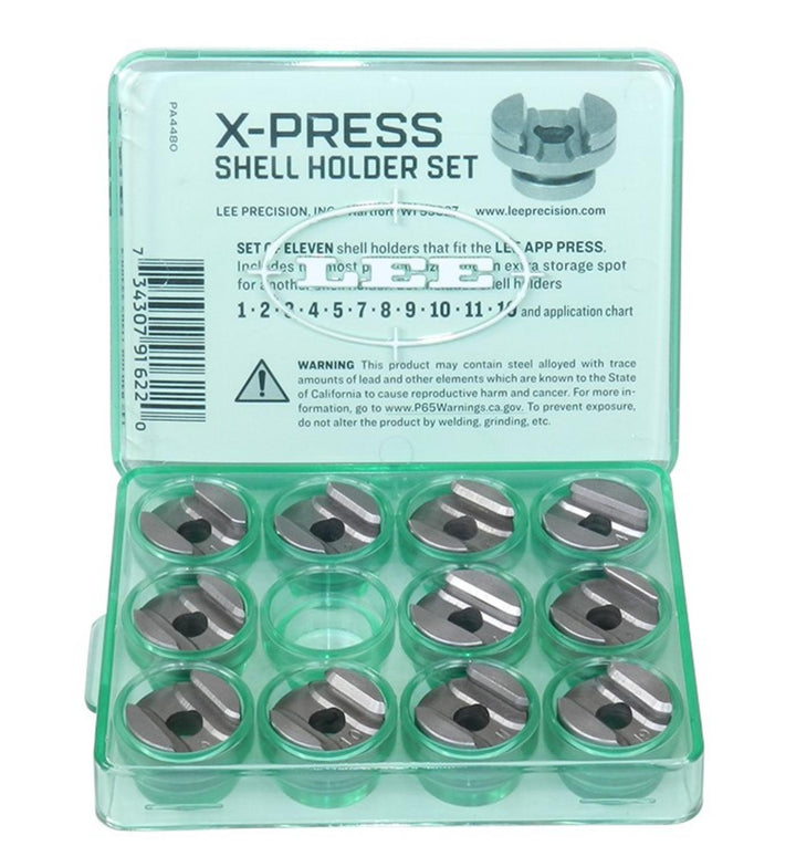 Lee Precision X-Press Shell Holder Set for APP Press, 11 Pieces