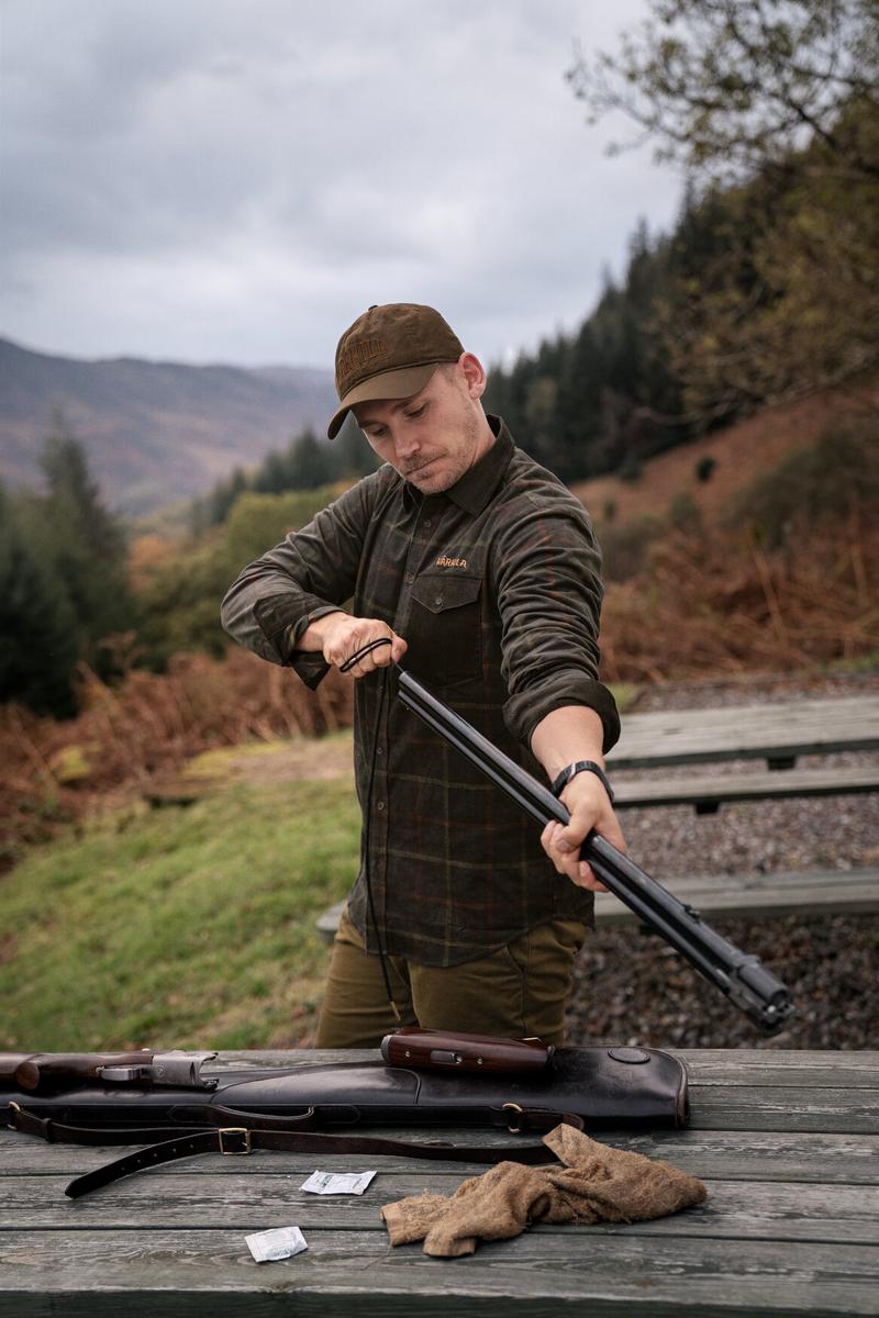 Harkila Kaldfjord corduroy check shirt Phantom