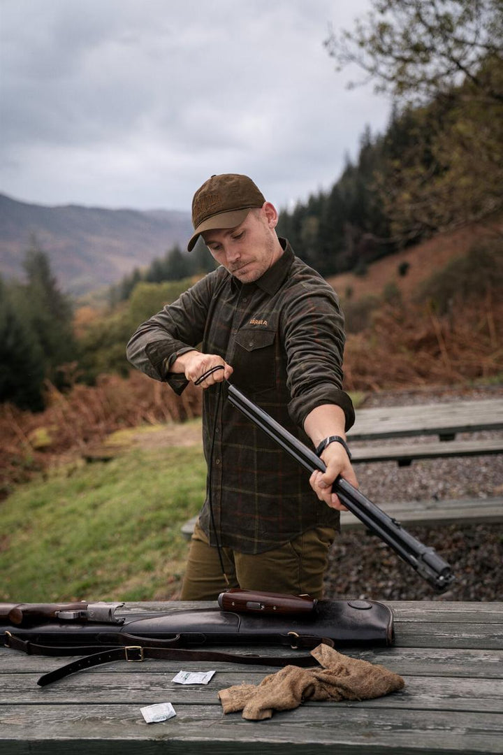 Harkila Kaldfjord corduroy check shirt Phantom