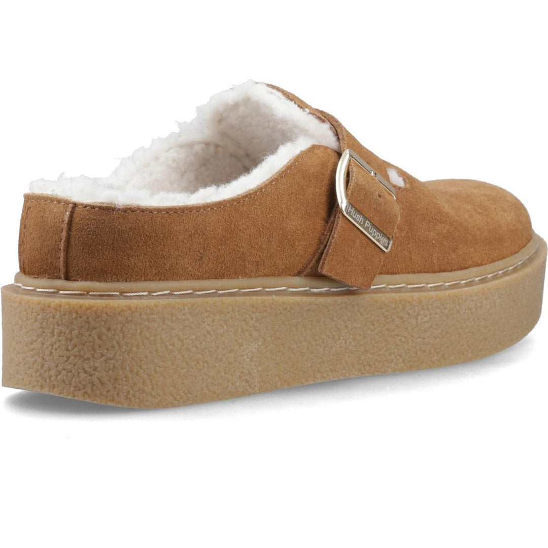 Hush Puppies Blanche Fur Mule Tan