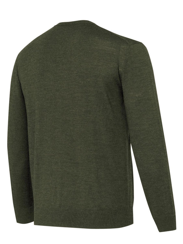 Beretta MERINO V-NECK SWEATER Green Moss – view 3