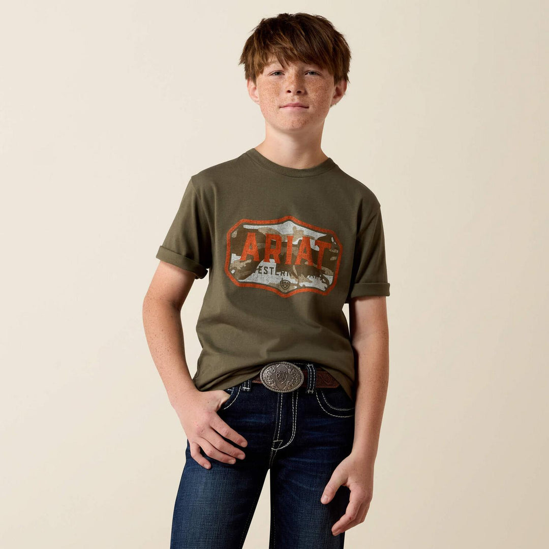 Ariat Boys Wild Creek Camo Short Sleeve T-Shirt