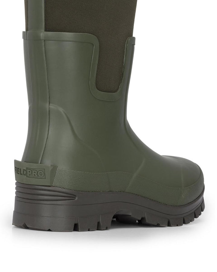 Hoggs of Fife Newport Neoprene 5mm Wellington - Field/Green