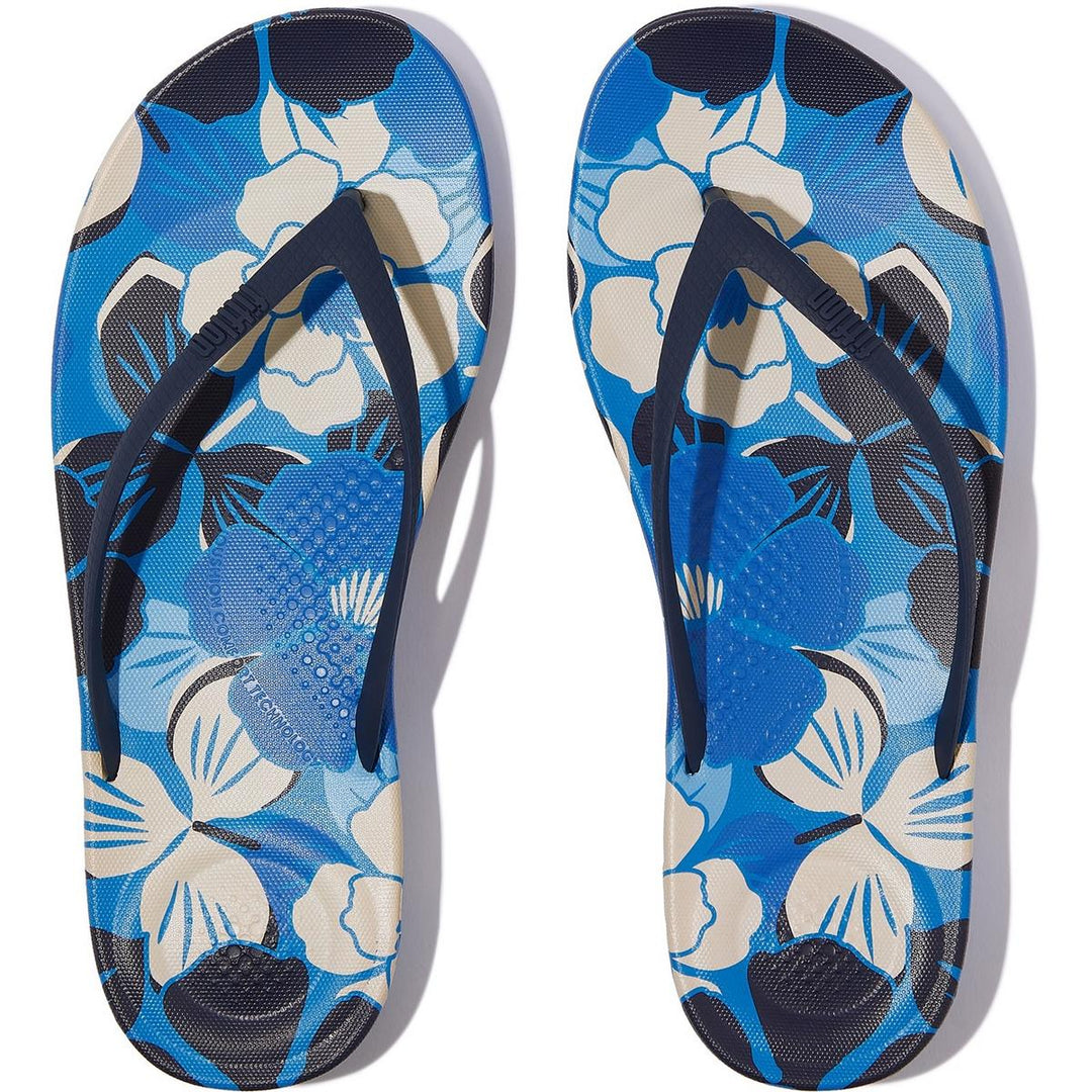 Fitflop iQushion Blossom Flip Flops Bondi Blue Mix