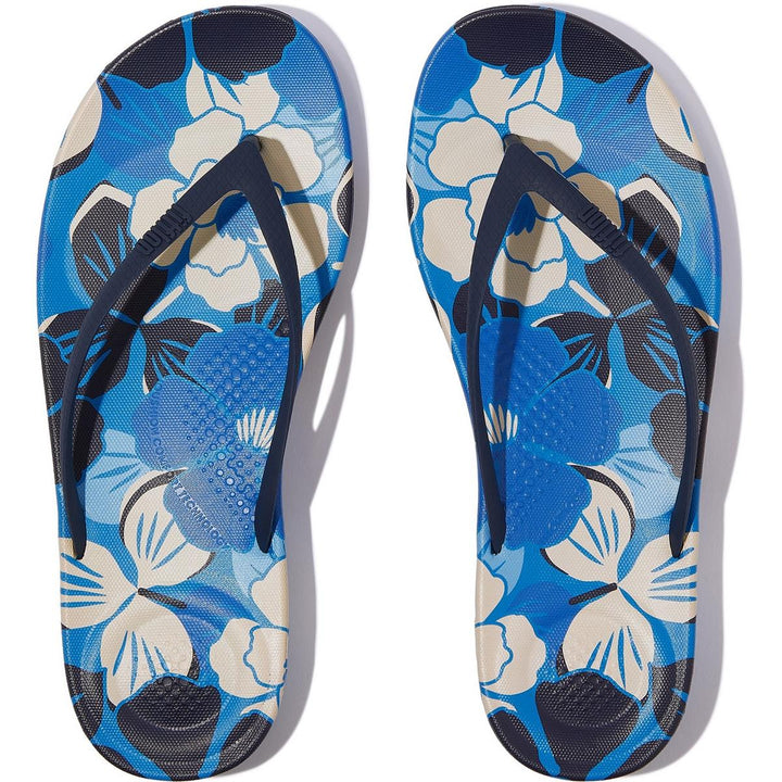 Fitflop iQushion Blossom Flip Flops Bondi Blue Mix
