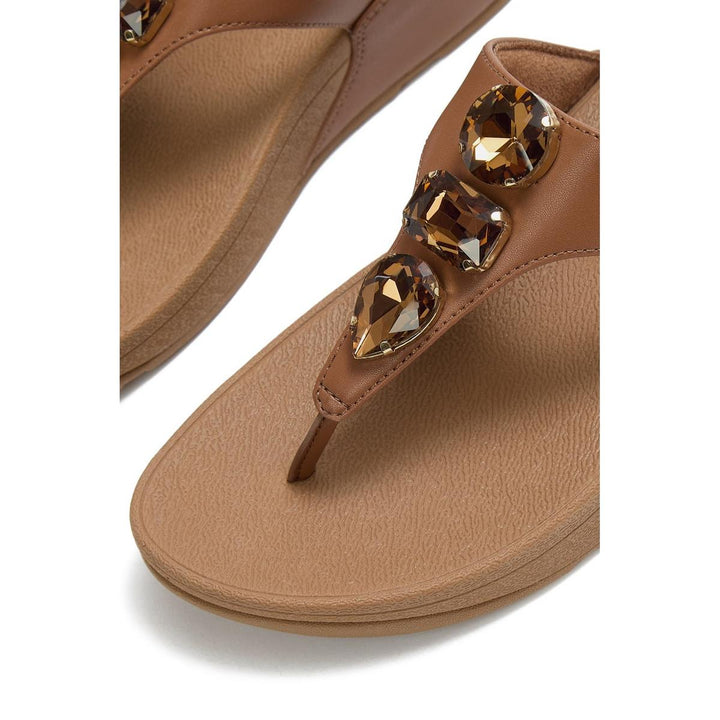 Fitflop Lulu Ultra-Jewel Toe-Post Sandals Deep Tan
