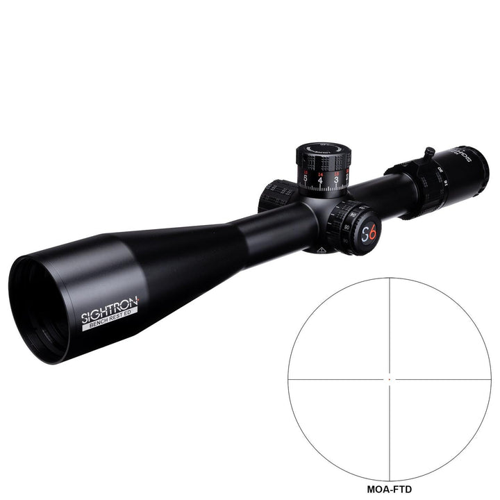 Sightron S6 10-60x56 SFP Illuminated MOA-FTD Rifle Scope 34mm
