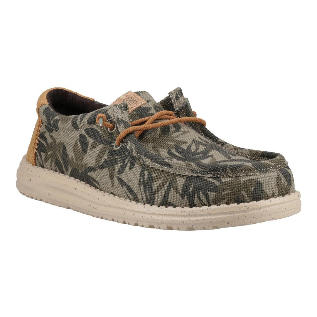 HEYDUDE Wally Palm Jute Shoes Burnt Olive/Ginger Brown