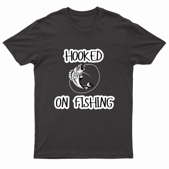 Urban Road Adults Unisex Hooked on Fishing Printed T-Shirts – view 2