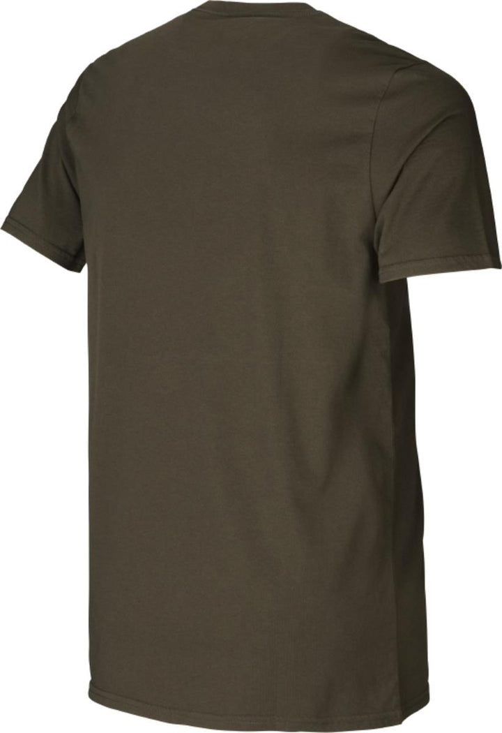 Härkila Graphic T-Shirt 2-Pack Willow Green/Slate Brown