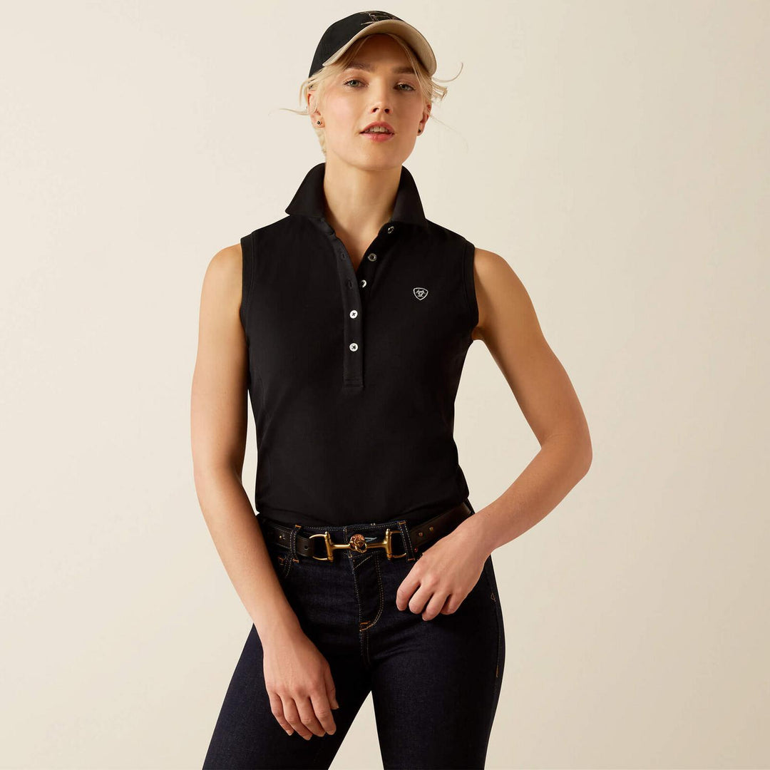 Ariat Ladies Prix 3.0 Sleeveless Polo Shirt – view 3