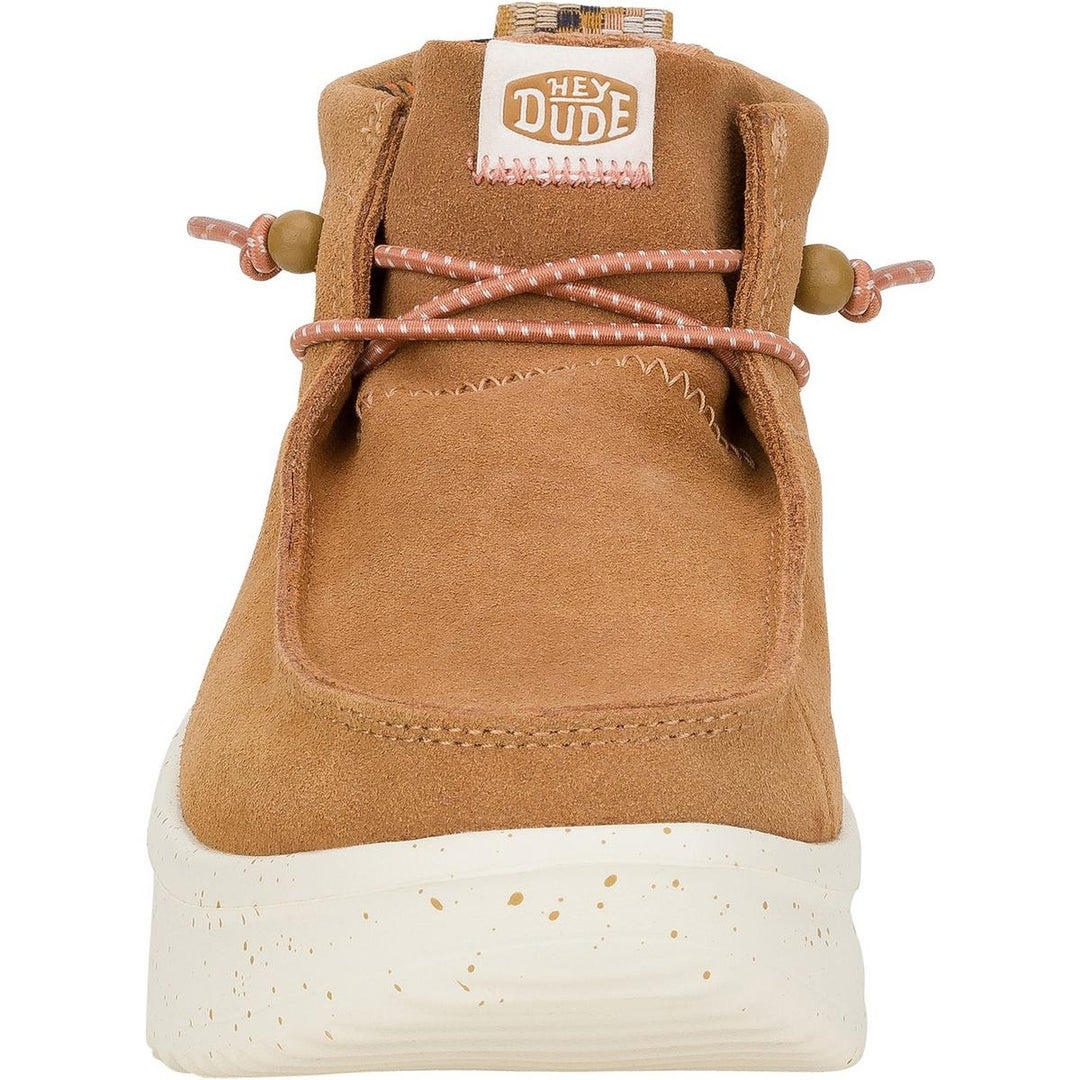 HEYDUDE Wendy Peak Hi Suede Ankle Boots Chestnut