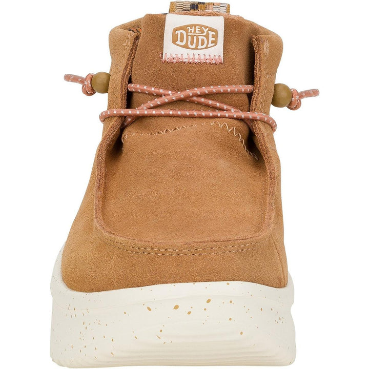 HEYDUDE Wendy Peak Hi Suede Ankle Boots Chestnut