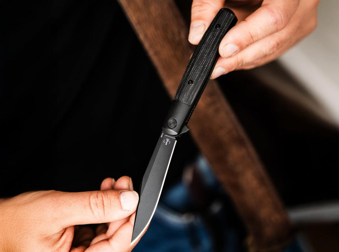Böker Plus Modern Stockman Black Micarta Folding Knife
