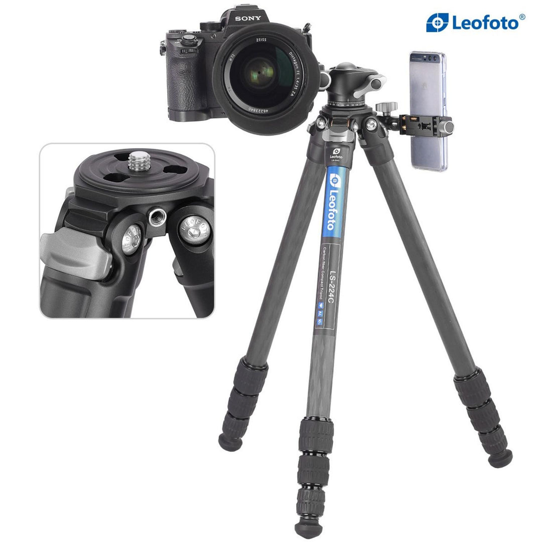 Leofoto Ranger LS-224C Carbon Tripod with LH-25 Ball Head