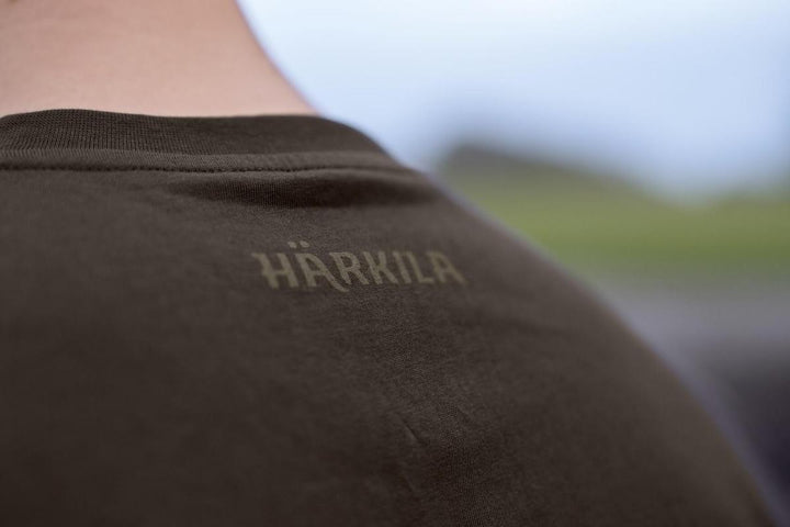 Harkila Härkila logo band S/S tshirt Shadow brown/Tarmac – view 7
