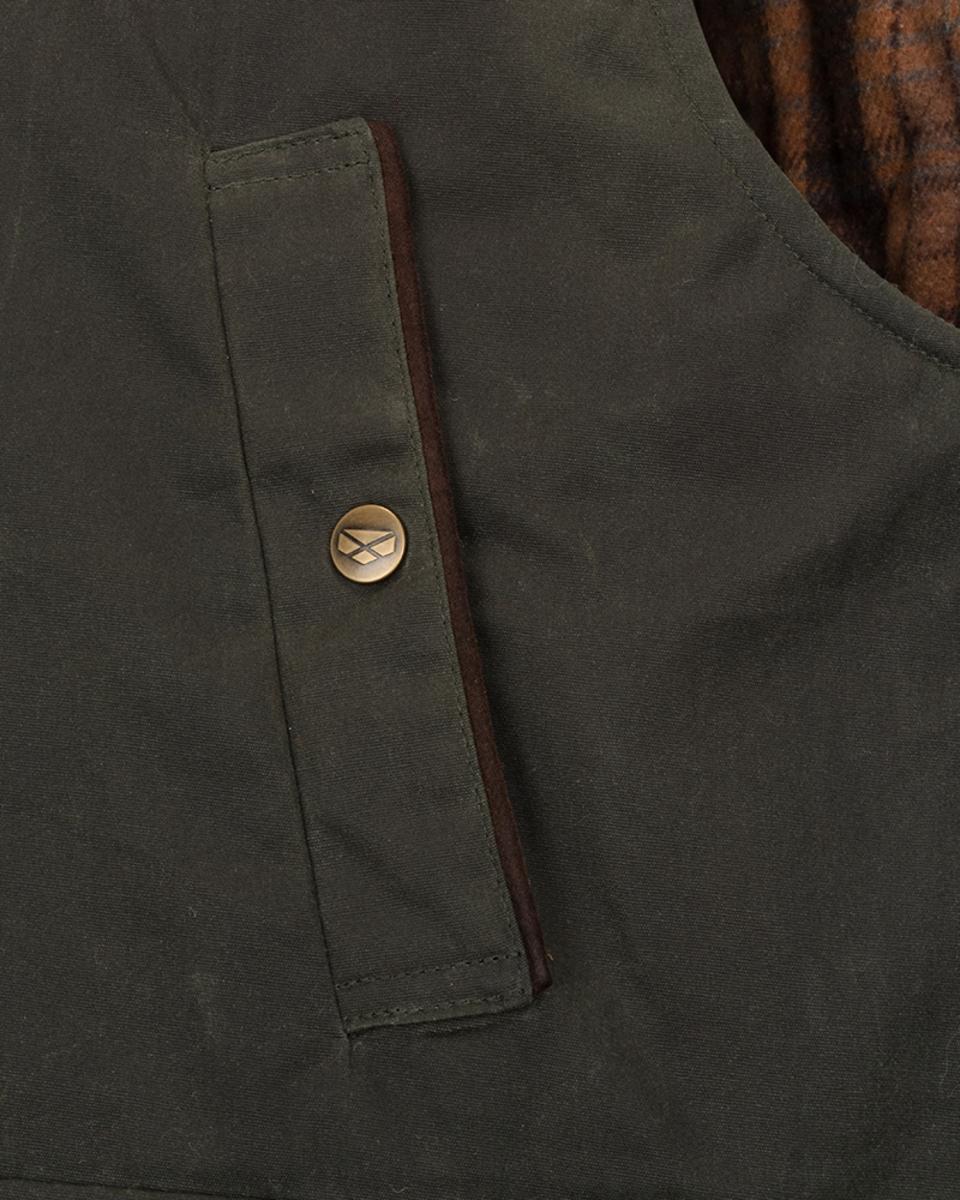 Hoggs of Fife Maxton Gents Padded Waxed Waistcoat