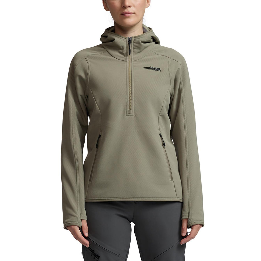 Sitka Women's Alpha Fleece Hoodie Dark Green Sage