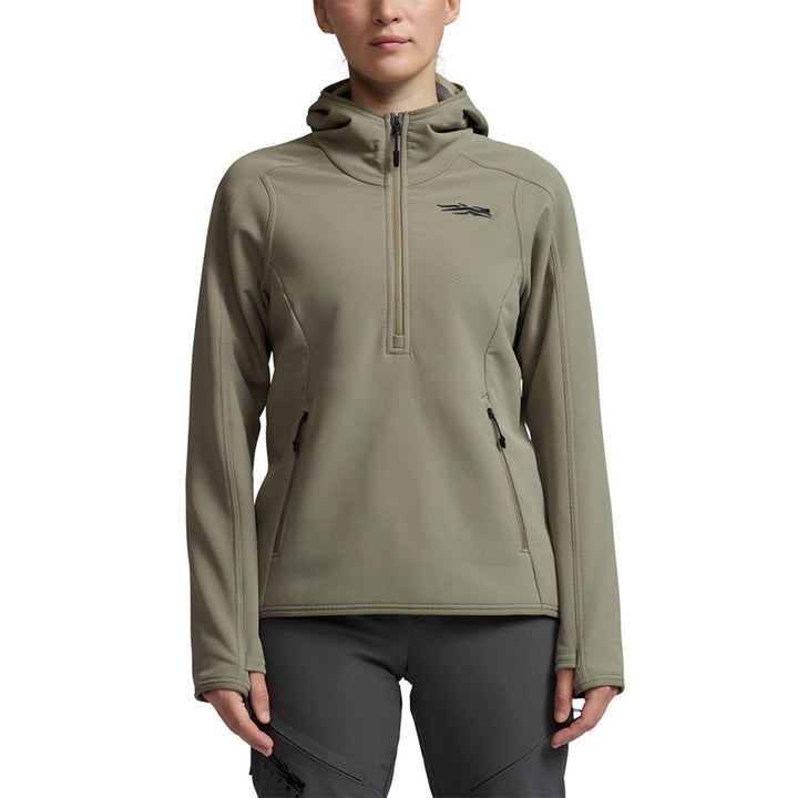 Sitka Women's Alpha Fleece Hoodie Dark Green Sage