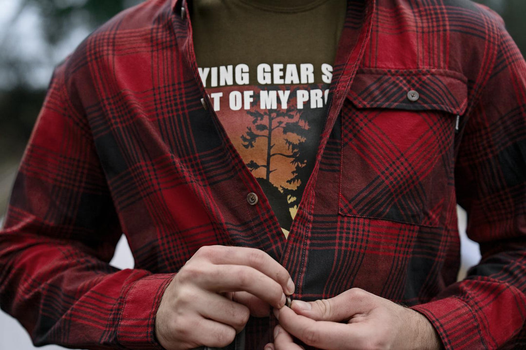 Glen Flannel Shirt Red check – view 7