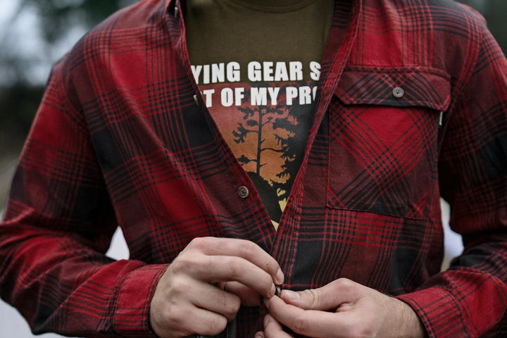 Glen Flannel Shirt Red check – view 7