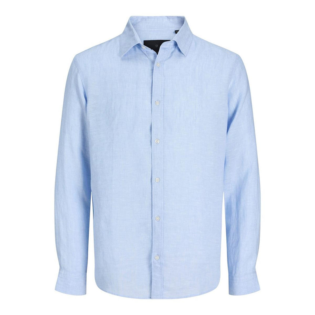 Jack & Jones Jack & Jones linen shirt in Light Blue Brunnera Blue