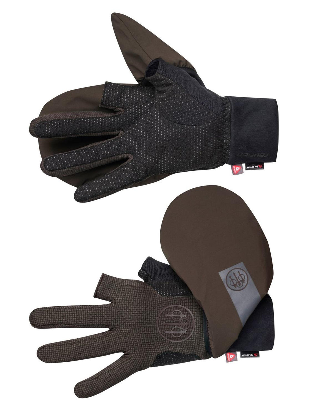 Beretta Padded Double Gloves Brown Bark – view 3