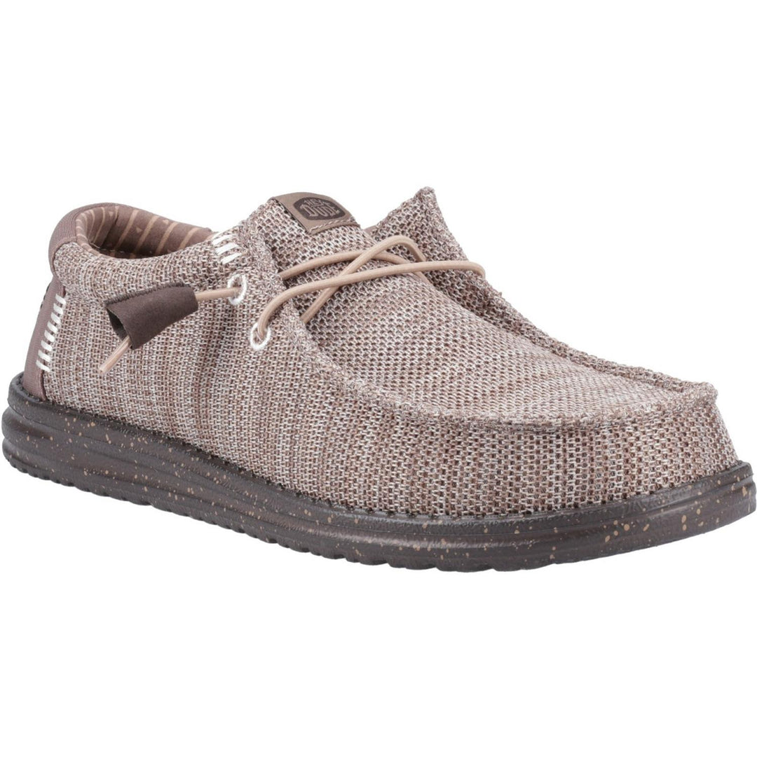 HEYDUDE Wally Stretch Mesh Shoes Deep Taupe/Mole