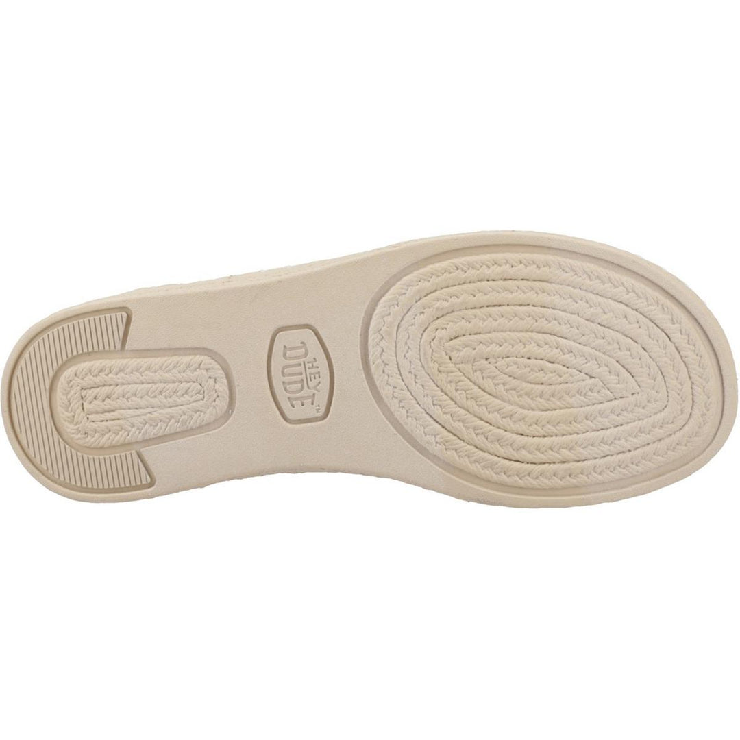 HEYDUDE Wendy Espadrille Retro Palm Shoes Pale Pink/White