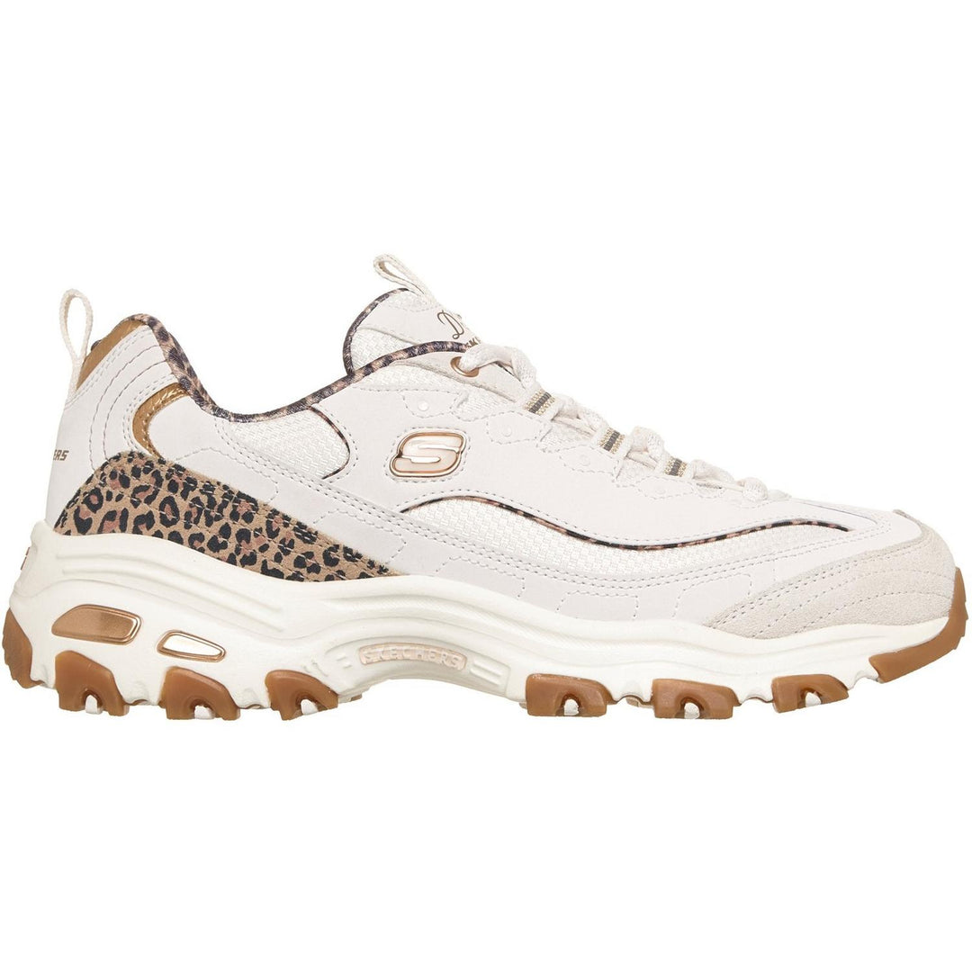 D'LITES WILD CHARM White Duraleather/Leopard Trim