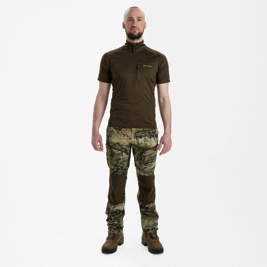 Deerhunter Excape Insulated Zip-Neck T-Shirt - Art Green
