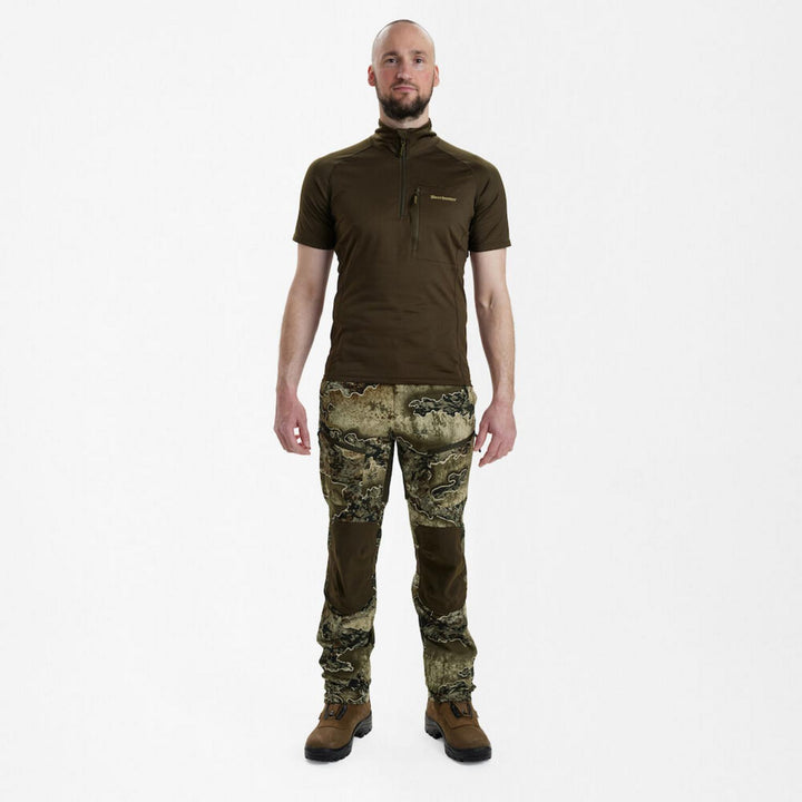 Deerhunter Excape Insulated Zip-Neck T-Shirt - Art Green