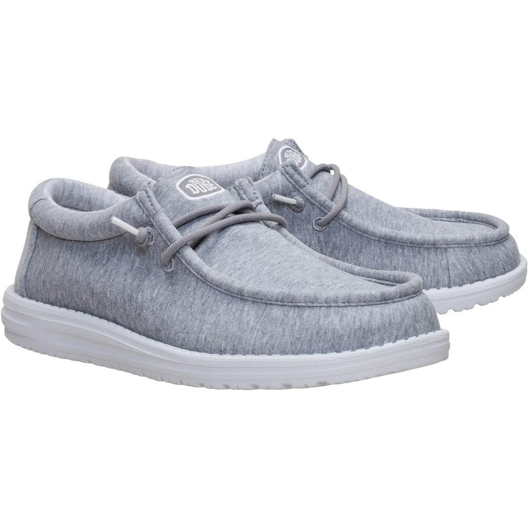 HEYDUDE Wally Stretch Jersey Slip on Shoe Grey