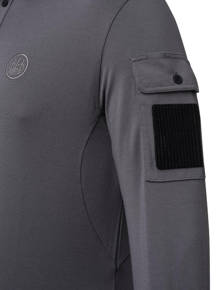 Beretta Miller Polo Long Sleeve Shirt - Smoked Pearl – view 5