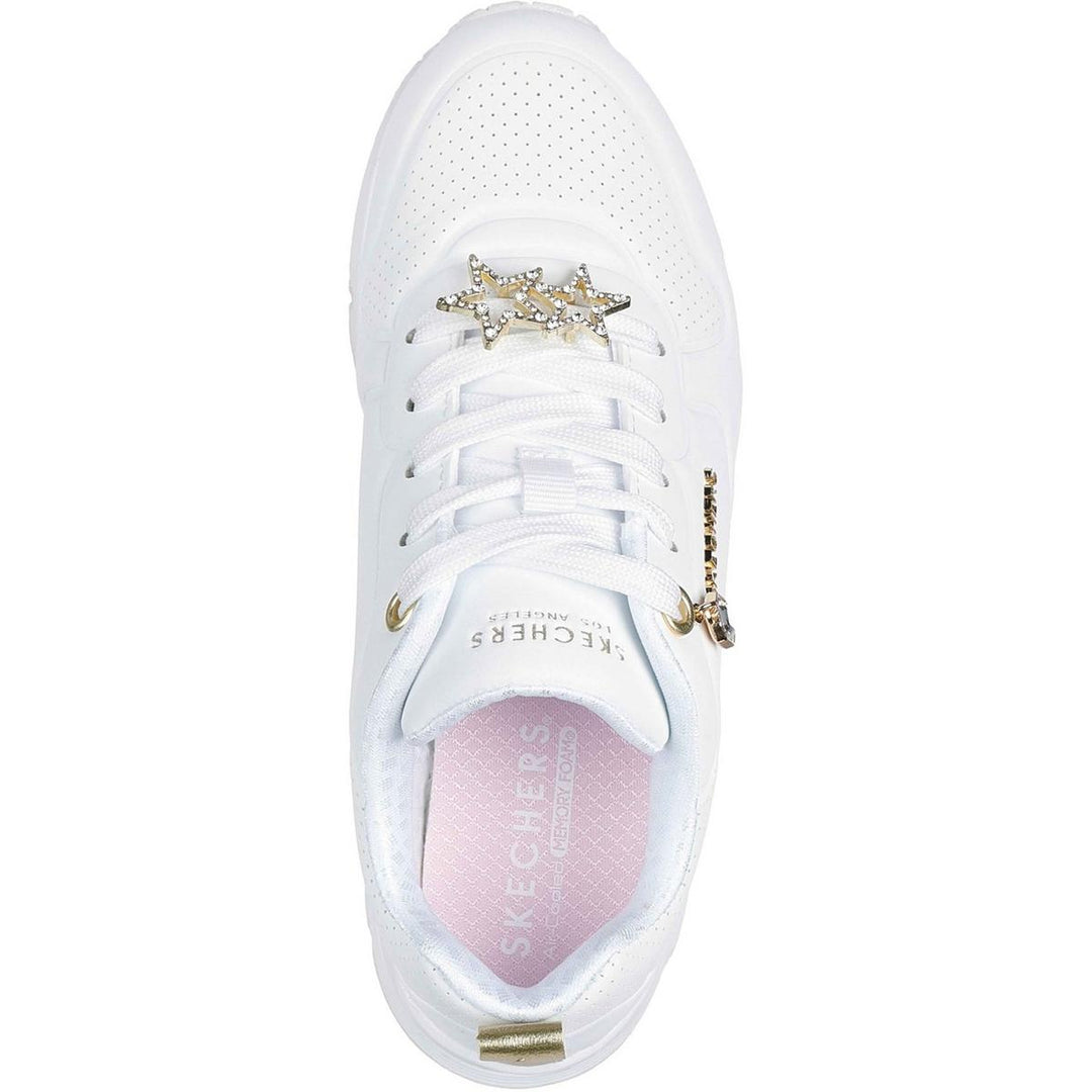 Skechers Uno Gen1 Trendy Jewels Trainer White/Gold