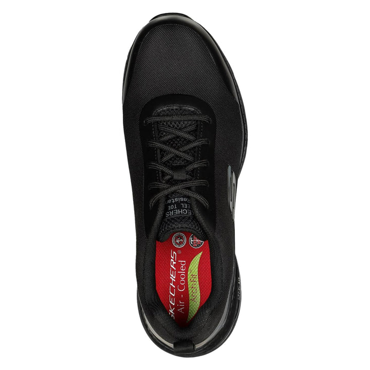 Skechers Workwear Arch Fit Sr Ringstap Safety Trainer Black - Podiatrist-designed shape developed with 20 years of data and 120,000 unweighted foot scans, Removable insole helps mould to your reduce shock increase weight dispersion
