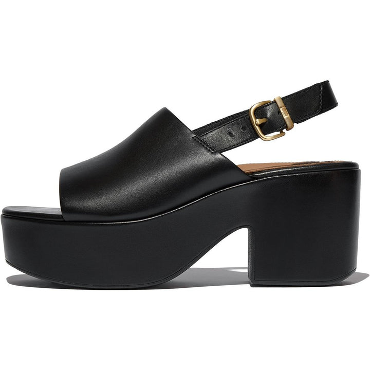 Fitflop Platfforms Heeled Backstrap Sandal Black