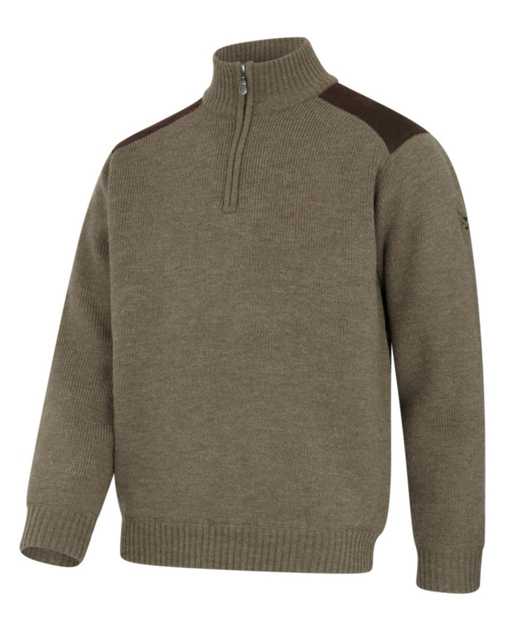 Hoggs of Fife Hebrides II Zip Neck Windproof Pullover - Mead