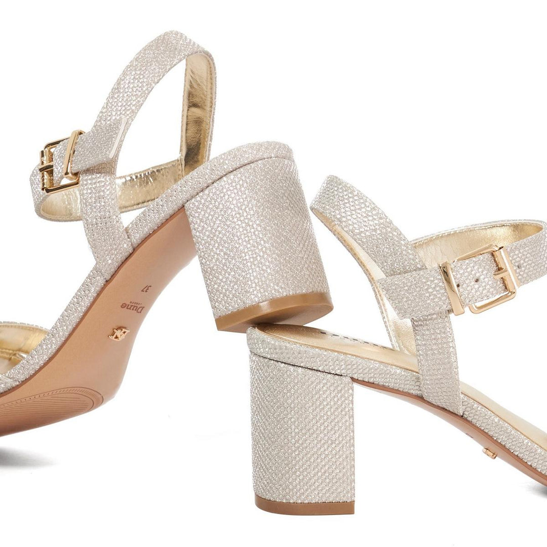 Dune Merisa Wide Fit Shoes Gold