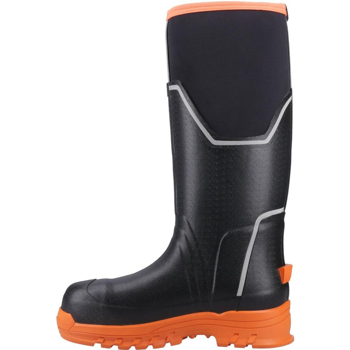 Muck Boots Grit S5 Safety Wellington Black/Orange