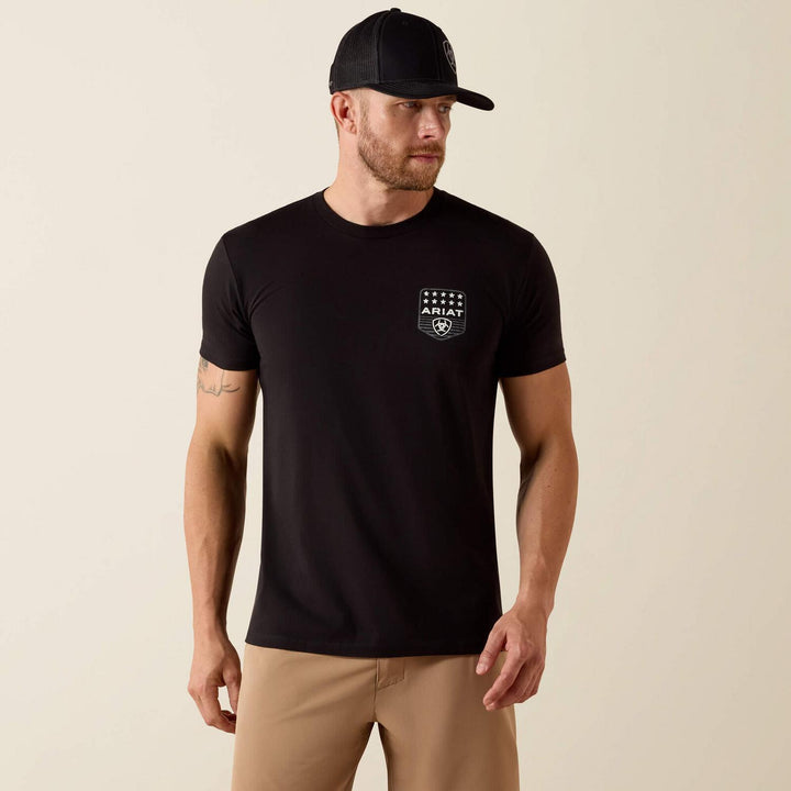 Ariat Mens Ariat Stripe Patriotic Badge T-Shirt – view 4