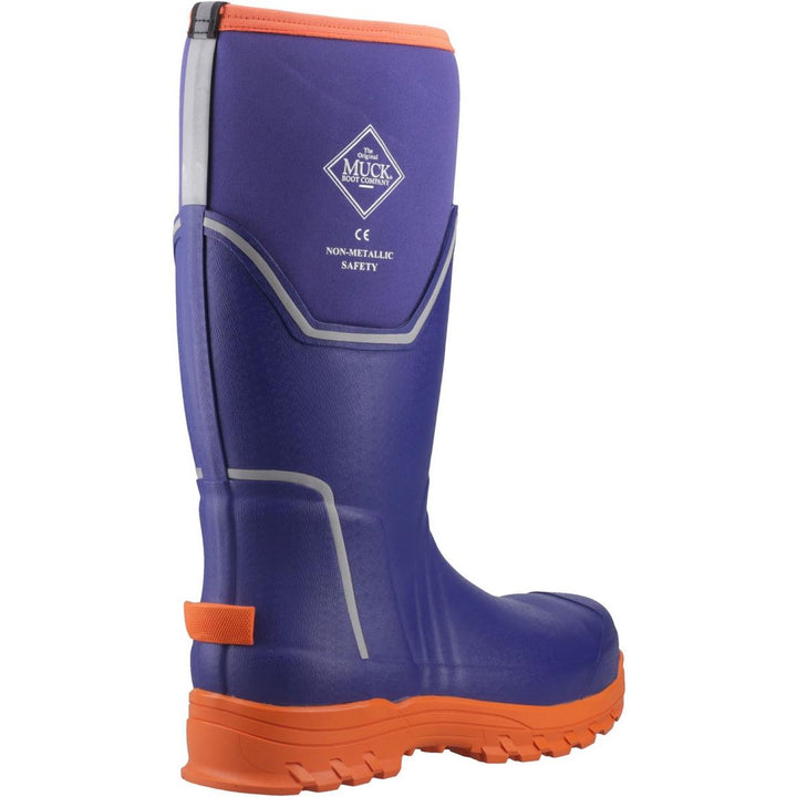Muck Boots Grit S5 Safety Wellington Blue/Orange