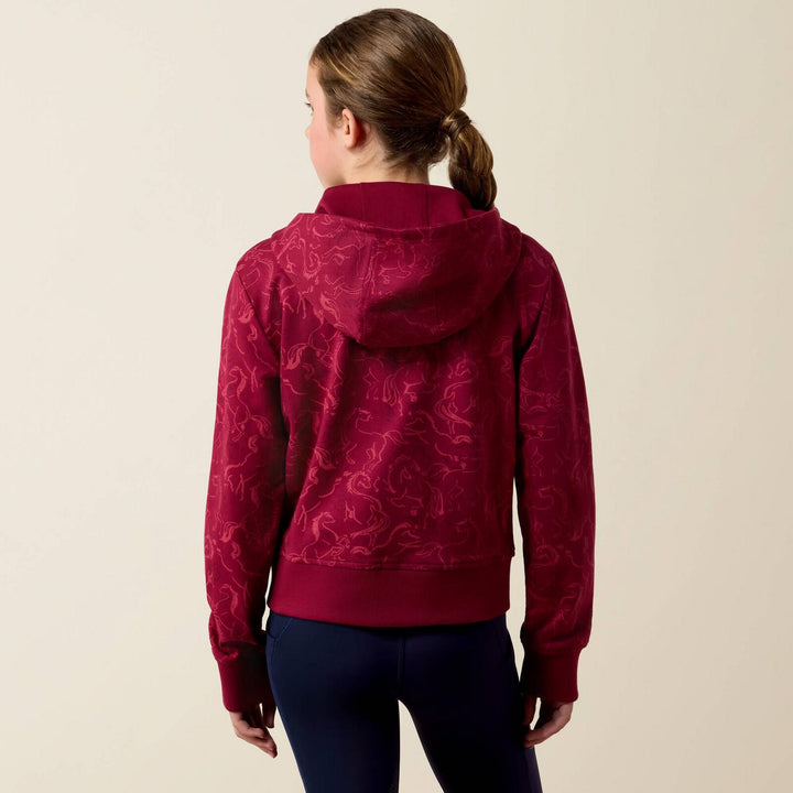 Ariat Youth Spiffy Full Zip Sweatshirt Btrd – view 2